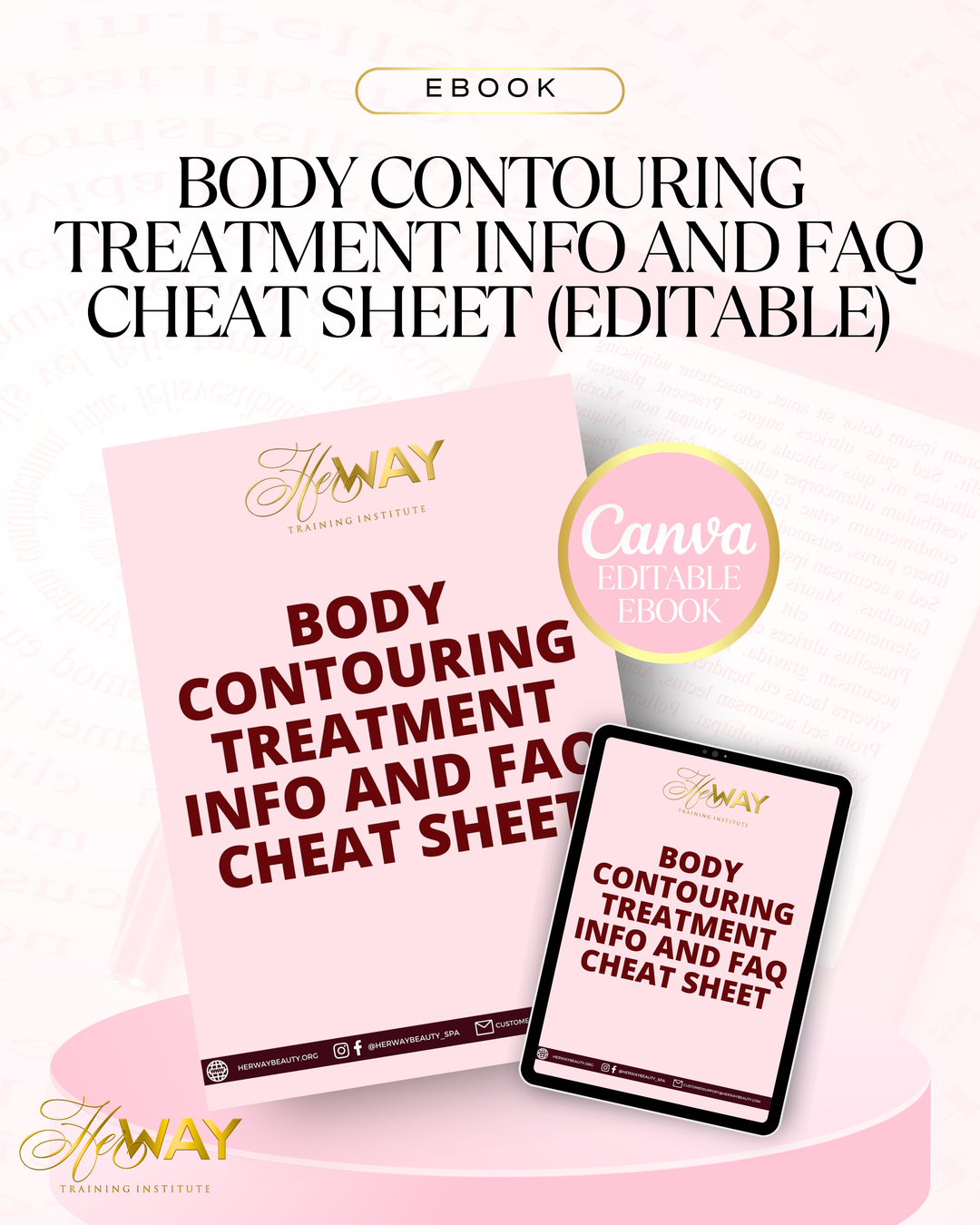 Body Contouring Treatment Info and FAQ Cheat Sheet (Editable)