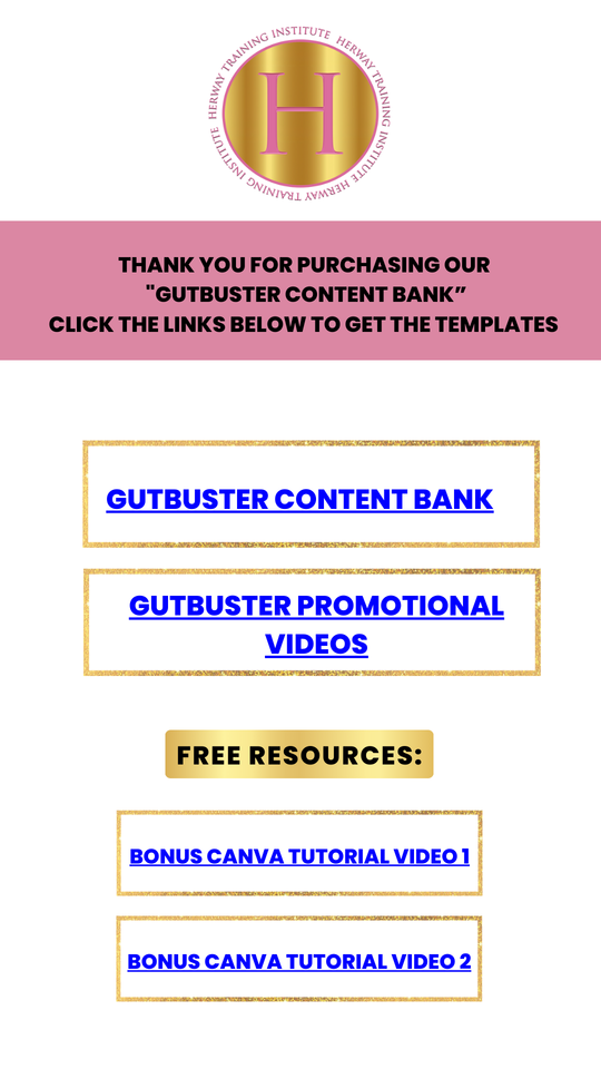 Gutbuster Promotional Content Bank