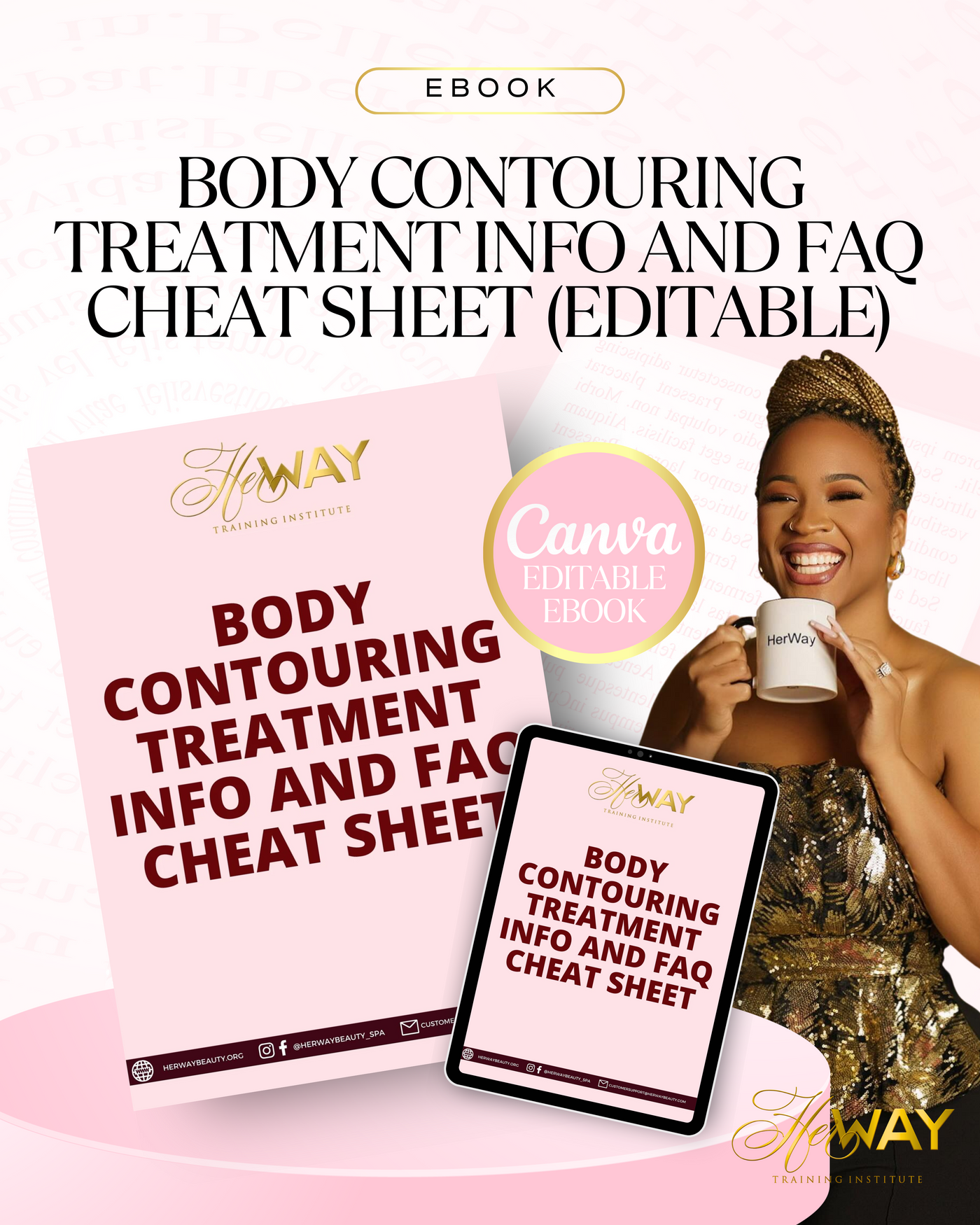 Body Contouring Treatment Info and FAQ Cheat Sheet (Editable)