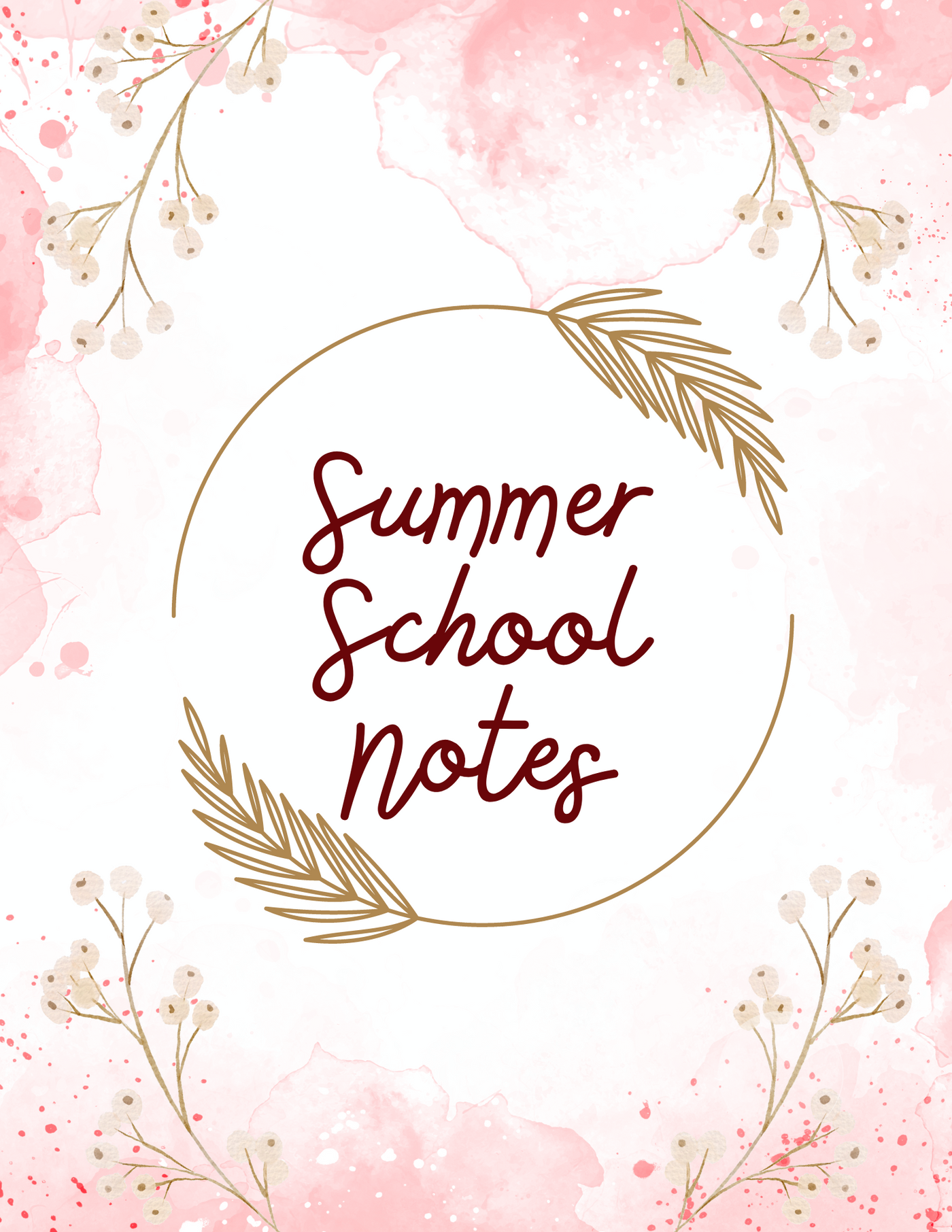 Summer School Notes