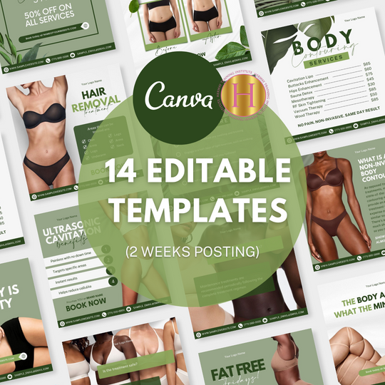 Green - Body Contouring Editable Flyers Template