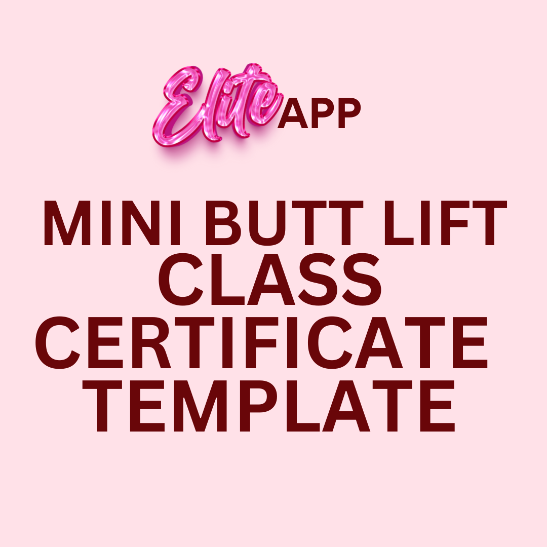APP - Mini Butt Lift App Certificate